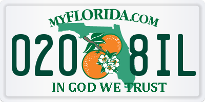FL license plate 0208IL
