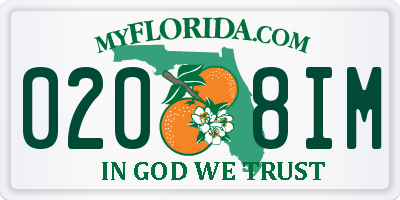 FL license plate 0208IM