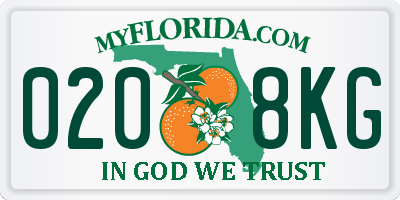 FL license plate 0208KG
