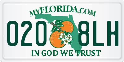 FL license plate 0208LH