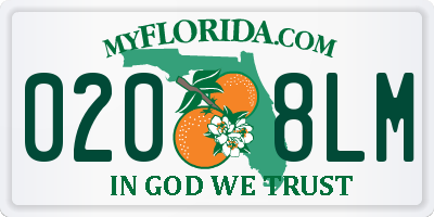FL license plate 0208LM