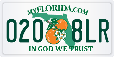 FL license plate 0208LR