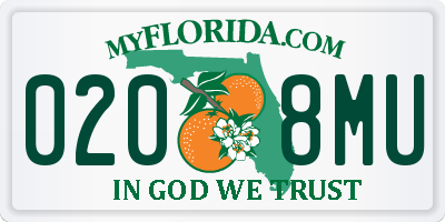 FL license plate 0208MU