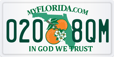 FL license plate 0208QM
