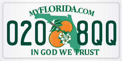 FL license plate 0208QQ