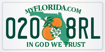 FL license plate 0208RL