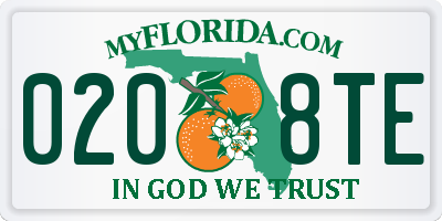 FL license plate 0208TE