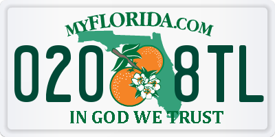 FL license plate 0208TL