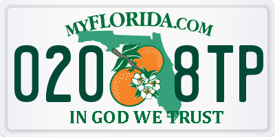 FL license plate 0208TP