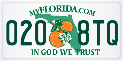FL license plate 0208TQ
