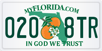 FL license plate 0208TR