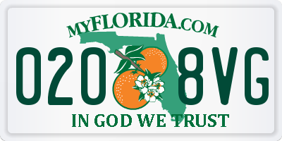 FL license plate 0208VG