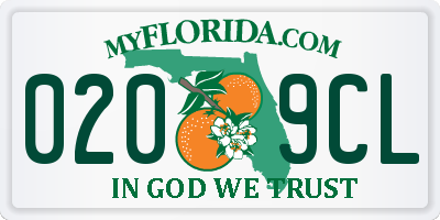 FL license plate 0209CL