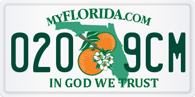 FL license plate 0209CM