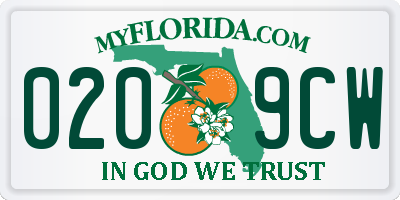 FL license plate 0209CW