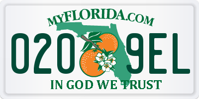 FL license plate 0209EL