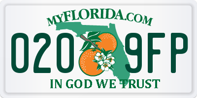 FL license plate 0209FP