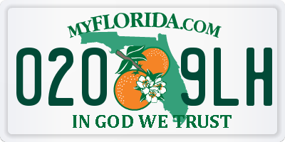 FL license plate 0209LH