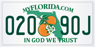 FL license plate 0209OJ