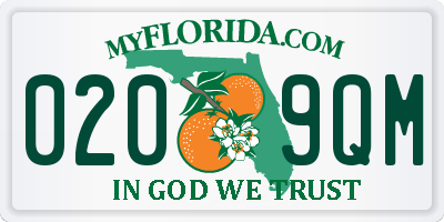 FL license plate 0209QM