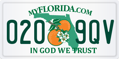 FL license plate 0209QV