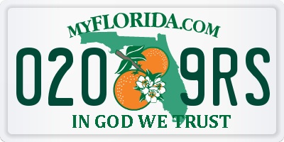 FL license plate 0209RS