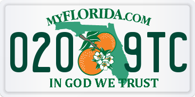 FL license plate 0209TC