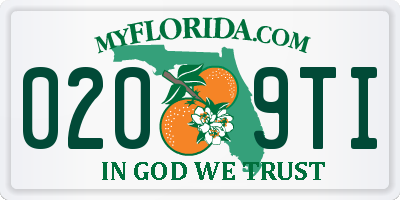FL license plate 0209TI
