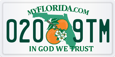 FL license plate 0209TM