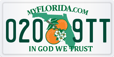 FL license plate 0209TT
