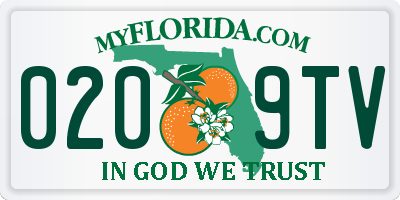 FL license plate 0209TV