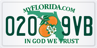 FL license plate 0209VB