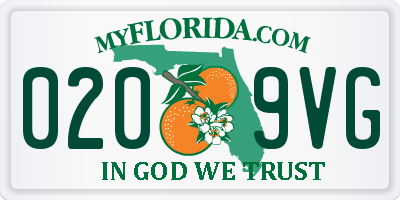 FL license plate 0209VG