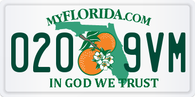 FL license plate 0209VM
