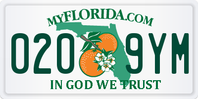 FL license plate 0209YM