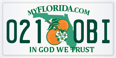 FL license plate 0210BI