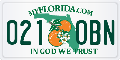 FL license plate 0210BN