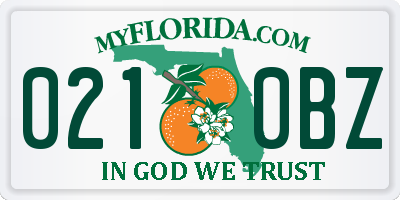 FL license plate 0210BZ