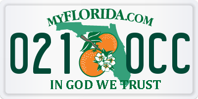 FL license plate 0210CC