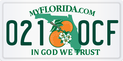 FL license plate 0210CF