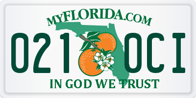 FL license plate 0210CI