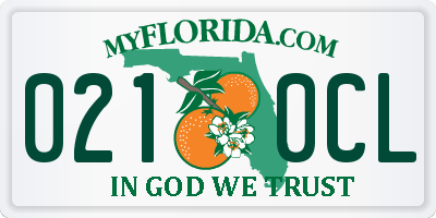 FL license plate 0210CL