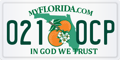 FL license plate 0210CP