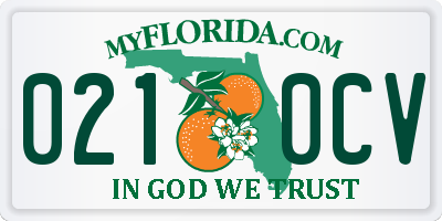 FL license plate 0210CV