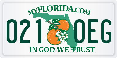 FL license plate 0210EG