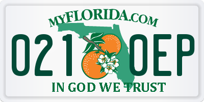 FL license plate 0210EP