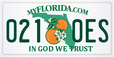 FL license plate 0210ES