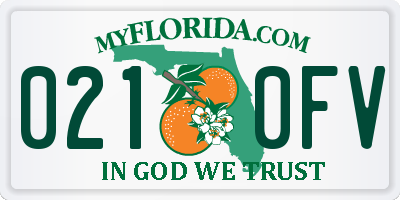 FL license plate 0210FV