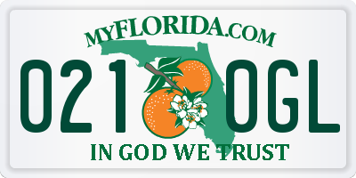 FL license plate 0210GL