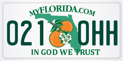 FL license plate 0210HH